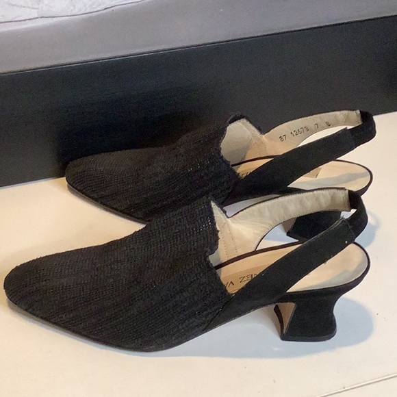 Martinez Valero Woven Black Slingback Size 7 - Picture 6 of 11